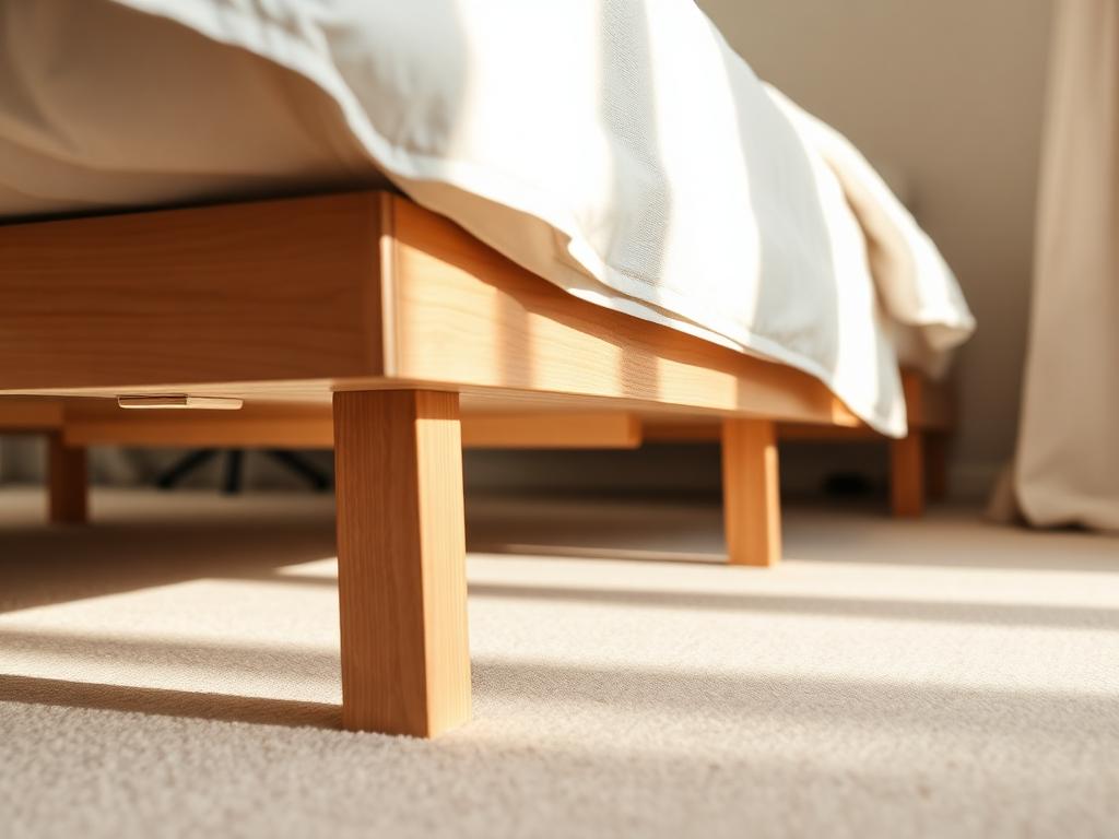 Bedverhogers onder een bed voor comfortabele kraamzorg thuis
